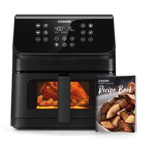 Fritadeira Elétrica Air Fryer 6L com Janela de Visualização e 12 Funções Predefinidas, 110V 1700W, COSORI, Preta