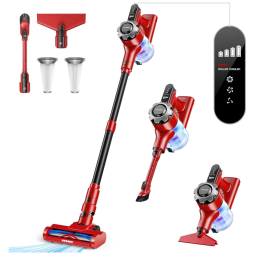 Aspirador de Pó Sem Fio Trucozie T350, 8 em 1, Leve e Potente com 45 Min de Autonomia, Sucção Poderosa, Recarregável para Limpeza de