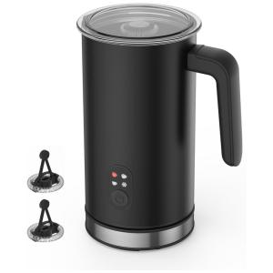 RATRSO Espumador de Leite Elétrico, Capacidade 300 mL, Aço Inox, 110V, Preto