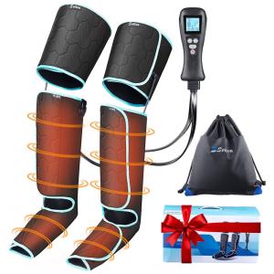 Massageador Elétrico de Compressão para Coxas, Pernas e Pés 4 Modos e 4 Intensidades, Bivolt, SOTION, Preto