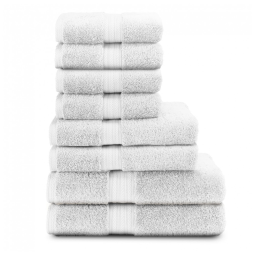 Jogo de Toalhas Ultramacias, Absorventes e Ecológicas com 8 Peças e Material de Algodão, Linen Republic