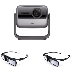 Projetor 4K Laser Triplo JMGO N1S Ultimate Metálico 110% Rec.2020 Gimbal 360° 3300 Lumens ISO + 2 Óculos 3D Ativo Recarregável N1S Ultimate​