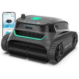 WYBOT S2 Robô Aspirador para Piscina, Limpeza Robótica sem Fio com Duração de 210 Min, Navegação Inteligente, Dupla Filtragem,