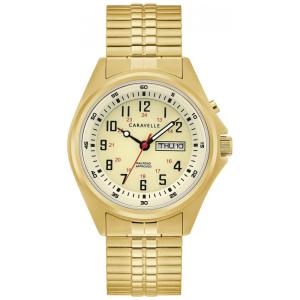 Relógio Masculino Analógico Quartzo de Aço Inoxidável, CARAVELLE 44C112, Dourado