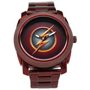 Relógio Analógico de Aço Inoxidável para Crianças de 5 até 15 Anos, The Flash FLT8006, Vermelho