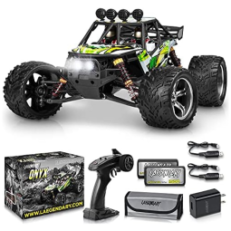 Carro de Controle Remoto 4x4 Off Road para Adultos e Adolescentes, Atinge 37 km/h, LAEGENDARY, Preto e Verde