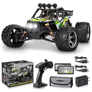 Carro de Controle Remoto 4x4 Off Road para Adultos e Adolescentes, Atinge 37 km/h, LAEGENDARY, Preto e Verde