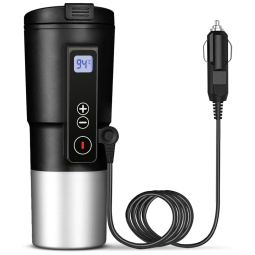 Máquina de Café Expresso Temperatura Inteligente Visor LCD 12V Uso Preta