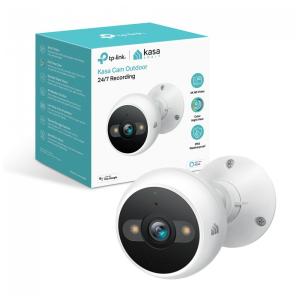 Câmera de Segurança Externa com Fio 4 MP 2K IP65 e Sensor de Luz, Kasa Smart KC420WS, Branco