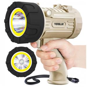 YIERBLUE Holofote Recarregável Combo de Refletor 1500 Lúmens LED, à Prova d'Água IP67, Luz de Destaque Spot COB, Resistente a Impactos