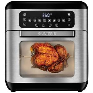 Airfryer, Forno Elétrico Digital GAF688, Aço Inoxidável, Com Desidratador e Churrasqueira, com, 110v, GOURMIA, Preto