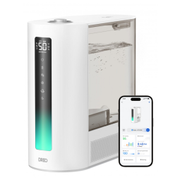Umidificador de Ar Dreo 6 Litros para Quarto, Tecnologia Warm Cool Mist, Até 60h de Funcionamento Silencioso, Sensor de Umidade