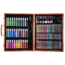 Kit de Pintura LEPSJGC com 148 Peças e Caixa de madeira Portátil, Marrom