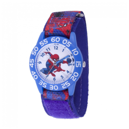 Relógio Analógico de Quartzo para Crianças de 5 até 15 Anos, Marvel Spider Man, Azul