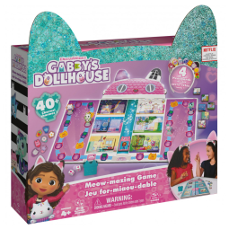Gabbys Dollhouse Jogo de Tabuleiro Mágico da Gabby para Crianças a partir de 4 anos, SPIN MASTER GAMES 6064859, Rosa