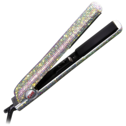 Chapinha Prancha de Cabelo com Placas Flutuantes em Cerâmica Vulcânica, Edição Especial, 110v, CHI GF8280A, Prateado