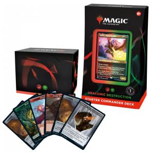 Magic The Gathering Deck Iniciante Destruição Dracônica Vermelho e Verde, Para maiores de 13 anos