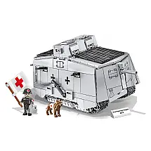 Kit de Construção Tanque Sturmpanzerwagen A7V da Grande Guerra com 842 Peças, COBI, Cinza