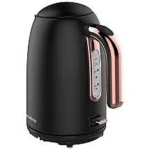 Chaleira Elétrica Evoloop 1.7L em Aço Inoxidável com Desligamento Automático e Proteção Contra Fervura, 110V, Preta