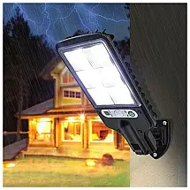 LADIGAS Luminária Solar Externa a Prova d IP65 com Sensor de Movimento e 3 Modos, LADIGASU DwZZzfvr, Preto