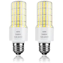 Lâmpada LED Base E26 5000K com 5000 Lumens na Cor Branca 300W, 2 Un, 110v, ZP GCL40 02U, Branco