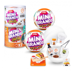 Playset mini geladeira com luz UV ZURU Mini Brands branco, mini alimentos em resina e ímãs decorativos para colecionar 8+