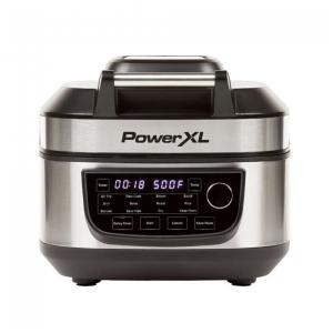 Panela de Arroz Elétrica 6L, com 12 Predefinições e Tela LCD, 1550W, 110v, POWERXL GMC01, Preto
