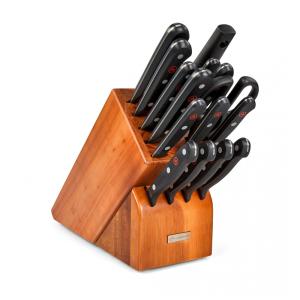 Conjunto de Facas em Aço Inoxidável com Bloco de Bancada, 16 Peças, WUSTHOF, Preto