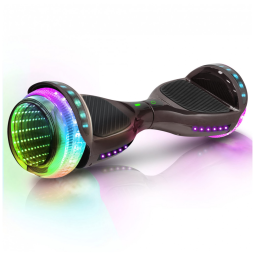 Hoverboard SIMATE Preto 6,5" com Bluetooth, Luzes LED e Certificação UL2272 – Até 13,7 km/h, Autonomia de 12,8 km