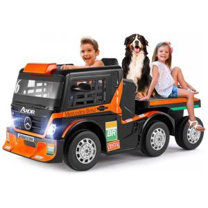 Carro Elétrico Infantil 1 Assento Mercedes Benz com Controle Remoto, 12V, JOYLDIAS, Laranja