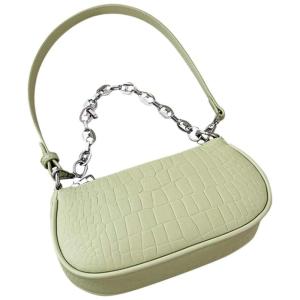 AOUTLE Bolsa Feminina de Ombro Retro, Couro Sintético, Verde