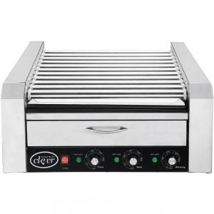 Máquina de Hot Dog, para 30 Salsichas, Aço Inox, 1400W, 110v, CLEVR, Prateado