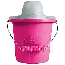 Sorveteira Elétrica 4L de Capacidade em Aço Inoxidável Inclui Livro de Receitas, Magenta, chiclete, NOSTALGIA , Rosa chiclete
