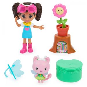 Gabbys Dollhouse Jardim Mágico da Gabby com 4 Acessórios para Crianças a partir de 3 anos