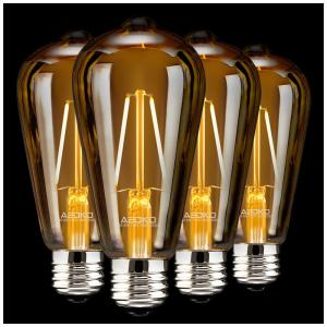 Lâmpada LED Vintage, 40W Ambar 2400K, 4 Un, 110v, ASOKO, Amarelo