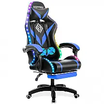 Geepro Cadeira Gamer Ergonômica Reclinável com Luzes LED, e Roxa, VANSPACE, Violeta