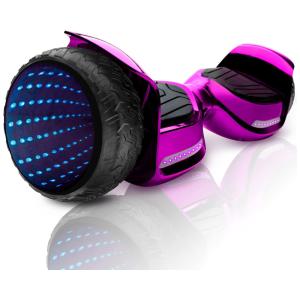 Hoverboard Elétrico Auto Balanceamento com Alto Falante Bluetooth e Luzes LED, Emaxusa, Rosa