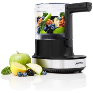 Processador de Alimentos Capacidade 960 mL Aço Inoxidável 300W, 110v, CHEFMAN Electric 4 Cup Food Processor , Preto
