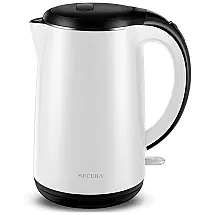 Chaleira Elétrica 1701DB Aço Inoxidável, 1,70L, Branca, 110v, SECURA SWK 1701DPW, Branco