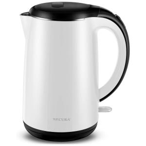 Chaleira Elétrica 1701DB Aço Inoxidável, 1,70L, Branca, 110v, SECURA SWK 1701DPW, Branco