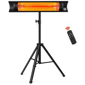 Aquecedor Elétrico Externo com Tripé e Controle Remoto, 1500W 110V, Eillion, Preto