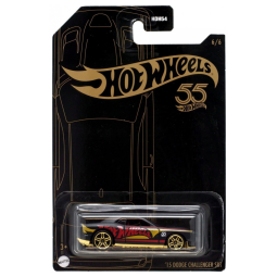 Carrinho de Miniatura Hot Wheels 15 Dodge Challenger SRT 2023 Edição Comemorativa de 55 Anos Cromado Perolizado 1:64