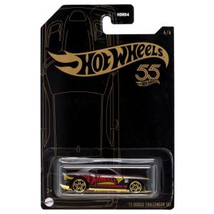 Carrinho de Miniatura Hot Wheels 15 Dodge Challenger SRT 2023 Edição Comemorativa de 55 Anos Cromado Perolizado 1:64