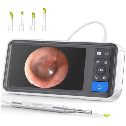 Otoscópio, Digital, Com Camera, Profissional, 32GB, ANYKIT MS450 390, Prateado
