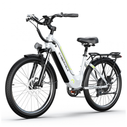 Bicicleta Elétrica Cybervelo 1000 Peak para Adultos, Autonomia de até 80 Milhas com Bateria Removível, E-Bike Elétrica de 26 Polegadas com 7