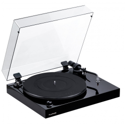 Toca-discos Vinil Fluance RT82 High Fidelity Preto Piano com Cartucho Ortofon OM10, Controle Velocidade, Plinth MDF 100-240V
