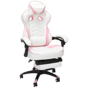 Cadeira de Escritório Gamer Reclinável e Ergonômica com Apoio para Lombar, Branca, RESPAWN RSP 110 PNK, Rosa