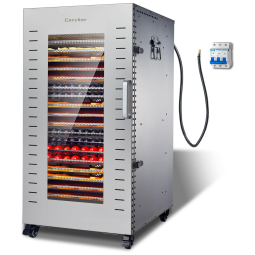 Desidratador de Alimentos Profissional com 22 Bandejas e 6 Folhas de Silicone 110V 2500W, Cercker, Prata