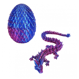 Dragão 3D Articulado em Ovo de Cristal - Brinquedo de Dragão com Surpresa - Presente Animal em 3D para Meninos - Decoração