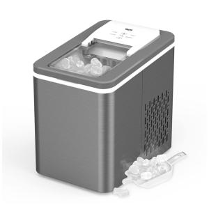 Máquina de Gelo Automática Portátil até 12kg, 24H, 110v, VECYS, Cinza